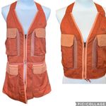 Jordan 23 Vest Women's Small Orange NWT Engineered Convertible Layering Safari Photo 1