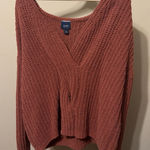 Daytrip  Rust V-Neck Sweater Photo 0