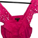Banana Republic  Fuchsia Eyelet Ruffle Blouse Photo 4
