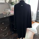 SOIA & KYO Black Slouch Coat Midweight Drape Jacket Size M Photo 6