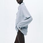 ZARA  Lyocell Chambray Utility Overshirt Photo 1