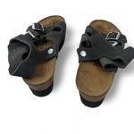 Birkenstock | 38 / 7.5 | womens Linnea Platform Wedge Sandal Suede Gary Flat Photo 5