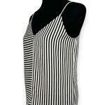 EXPRESS | Small | Black & White Striped Double V-Neck Lined Sleeveless Cami Tank Photo 2