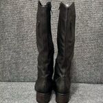 Vera Wang  Evan Riding Boot  Black Leather Tall Riding Moto (Sz 9.5） Photo 7