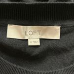 Ann Taylor LOFT Black Polka Dot Mesh Ruffles Long Sleeve Midi Sweater Dress Sz M Photo 4