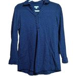 J.Jill Tunic Top Womens XS Blue Black Plaid Split Neck Popover Blouse Ladies Photo 0