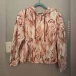 Jenni  Marble Print Dusty Rose Hoodie Photo 1