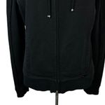 ESCADA SPORT womans size Medium Black hoodie full zip track jacket ruffle trim Photo 1