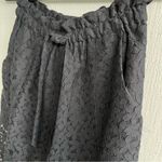 Milly  Black Lace Sheer Drawstring Pull On Pants Shorts Lining Size P (XS) Photo 2