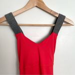 Lululemon  Push Ur Limits Tank Top Red Coral Gray Size 6 Criss Cross Back Passion Photo 10