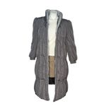 VINTAGE Down Grey Puffer Coat sleeping Bag Coat Long Line Womens Fits Medium Gray Photo 3