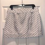 ✨J Crew Factory white & navy anchor mini skirt Size 10 Photo 1