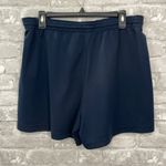 Nike  Blue Athletic Shorts with White Stripes Photo 2