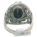 Silver and Black Rhinestone Statement Ring Photo 4