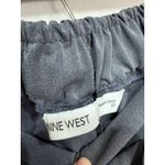 Nine West Women's Navy Pintucked Relaxed Crop Pants XS Pull-On Trousers Work Photo 3