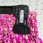 Love Shack Fancy cherry wine ditzy floral tiered mini skirt size small Photo 4