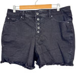Torrid  Black High Rise Cut Off Jean Shorts Women’s 12 Button Fly Beachy Casual Photo 0