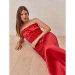 Reformation Plumeria Silk Midi Dress Cherry Red 100% Silk Size XL NWOT Photo 11