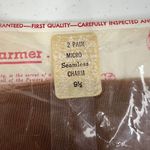 Vintage Size 9.5 Hosiery Stockings Pantyhose Seamless Nylons 2 Pair Micro Charm Tan Photo 3