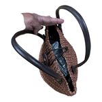 Vintage Jute Twine & Leather Handmade Tote Bag – Boho Woven Shoulder Bag Brown Photo 8