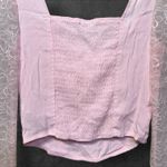 Wild Fable Babydoll Bustier Top XS Pink Floral Lace Sleeve Y2K Coquette Milkmaid Photo 5