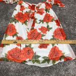 Peach Love  California Women Shirt Top Blouse Pullover Cold Shoulder Floral Print Photo 6