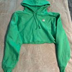 Champion Green Cropped  Hoodie Photo 0
