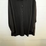 Jones New York Jones & Co Womens Plus 2X Black Button Up Shirt Blouse Long Sleeve Top Light Photo 4