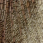 Apt. 9  BEADED LIGHT GOLD SILVER CHAIN PURSE KISS CLASP VERY GOOD CLEAN CONDITION Photo 9