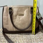 NEW Stone & Co. Megan Satchel Tan/Brown Leather Crossbody Purse 2 Toned 12x4.5x9 Tan Photo 7