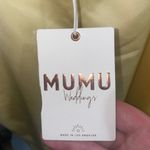 Show Me Your Mumu Pale Yellow Satin Tank Top Womens Small Elegant Silk Bow Strap Photo 5