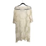 POL Embroidered Lace Kimono Womens One Size Cream Daisy Floral Sheer Duster Photo 1