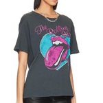 Free People Daydreamer Black Pink Blue Rolling Stones 78 Ticket Boyfriend Oversized T-Shirt Photo 11