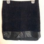 Bar III Black Textured Faux Leather Mini Skirt Photo 0