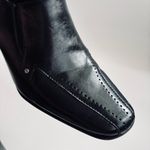 Liz Claiborne  90s Ankle Booties Black Leather Shoe Size 7 Photo 6