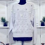 Vintage 90s Floral 3D Textured Sweater Violet Size Small Purple Photo 1