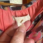 Anthropologie  Tulle Pink Brown Abstract Floral Sleeveless Mini Dress Sz Medium Photo 2