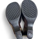 American Vintage 90'S‎ VTG. BLACK LEATHER CHUNKY HILLARD & HANSEN WEDGE SANDALS SIZE 8. Photo 7