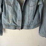 CHAPS ‎ Denim Jacket Vintage L Light Wash Embellished Western Jean Coat Cowoy Photo 2