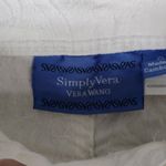 Simply Vera, Vera Wang SimplyVera Vera Wang White Bermuda Shorts Womens 0 Textured Embossed Fabric Photo 4