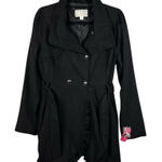 Xhilaration XHILIRATION Black Wool Blend Pea Coat Women’s Size Large Outerwear Winter NWT Photo 0