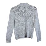 Joie  Gray Open Knit Collared Soft Stretchy Button Up Cardigan Sweater Size S Photo 1