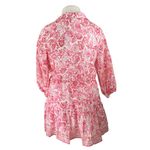 ZARA NEW  Womens Pink White Floral Collar 3/4 Sleeve A-Line Mini Shirt Dress XL Photo 3