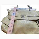 Guess Yellow Quilted Monogram Satchel Handbag Top Handle Bag flawed Photo 6