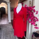 Wild Fable  Elegant Red Wrap Dress Size Medium Photo 1