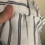 ZARA  Navy and White Striped Paperbag Shorts Size Medium Photo 8