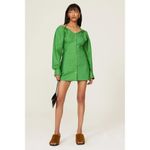 Nanushka Alyssa Dress in Green Womens Shirtdress Mini Photo 4