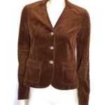 Theory  Cropped Corduroy Jacket Blazer size 6 Brown Photo 0