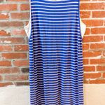 Chico's Chico’s Blue Striped Double Layered Dress Photo 3
