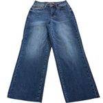 Judy Blue Jeans Womens 0/24 Blue Saturday Vibes High Rise Embroidered Wide Crop Photo 1